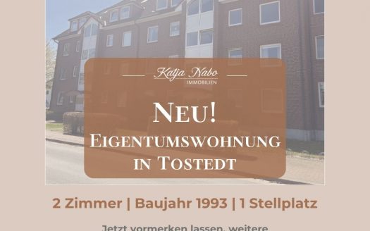 NEU | Vermietete 2 Zimmer Eigentumswohnung in Tostedt mit Balkon und Stellplatz
